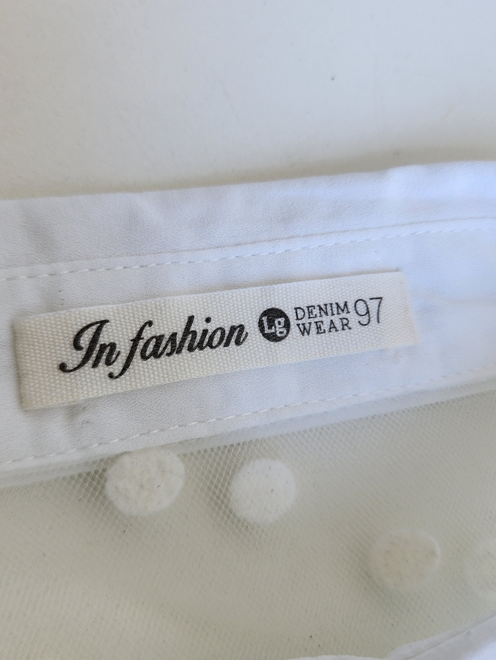 NWT Womens Spotted Design Lace Shirt Dress Cardigan White Sheer Long Sleeve L - Picture 11 of 16
